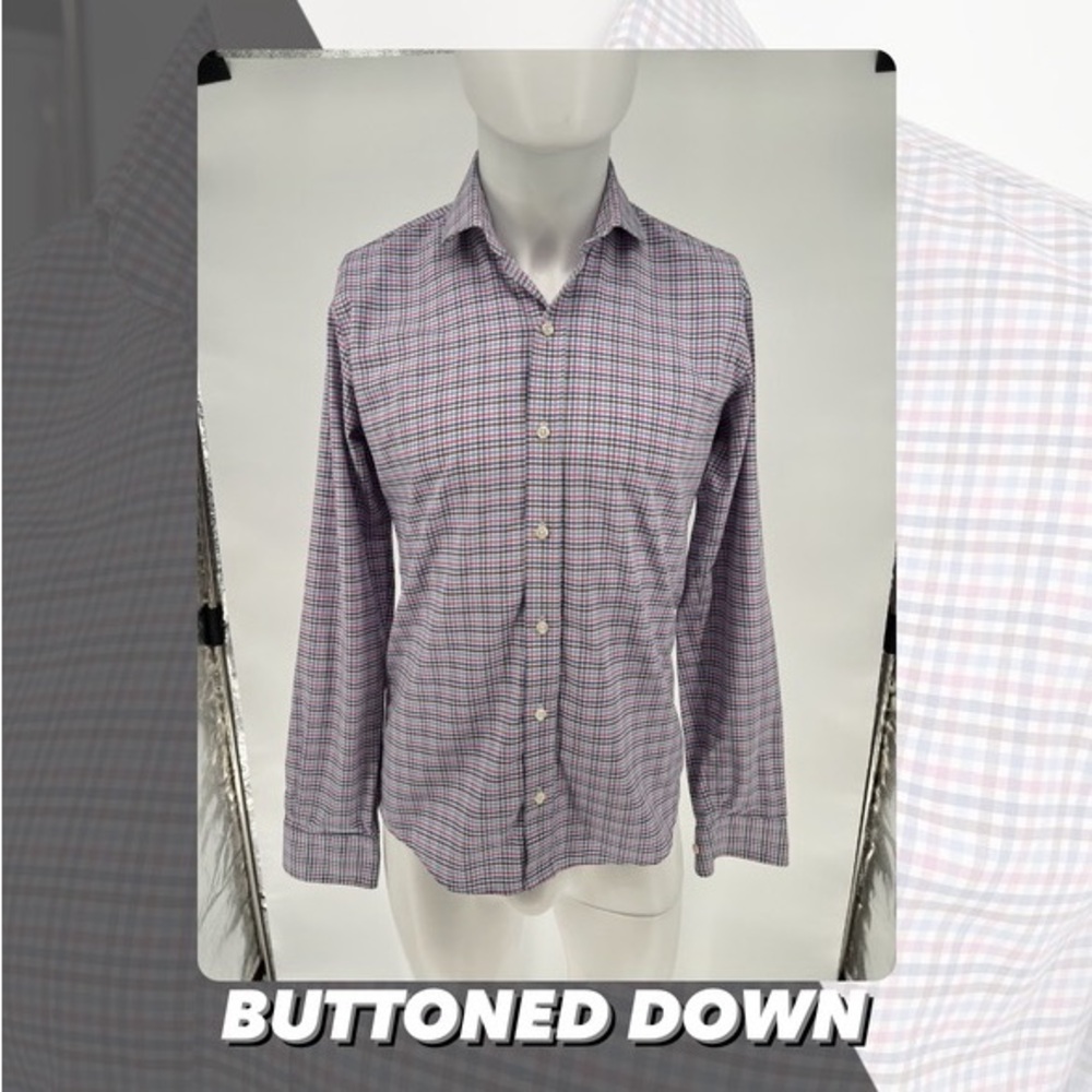 EUC Buttoned Down Checked Dress Shirt
